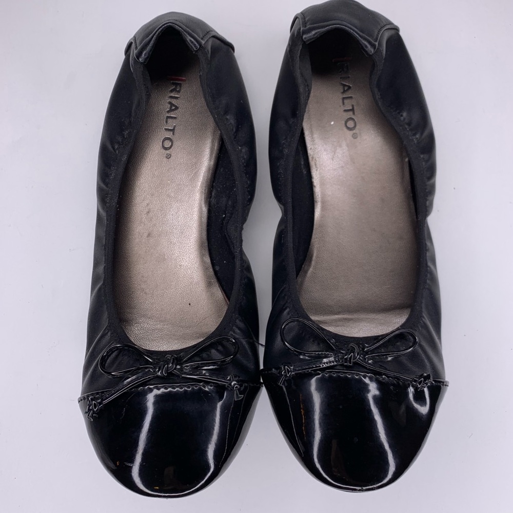 Rialto Sunnyside Faux Leather Ballet Flats 8.5 W